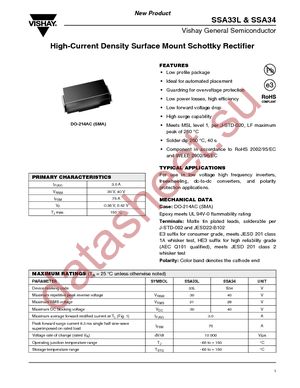 SSA33L-E3 datasheet  